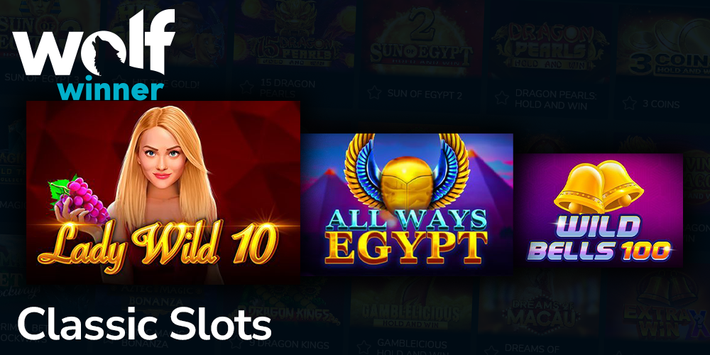 Classic Slots Category at Wolf winner casino