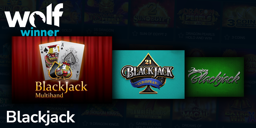 Blackjack Category at Wolf winner casino