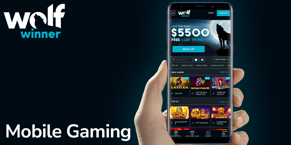 Play pokies and other games via mobile phone at wolf winner casino